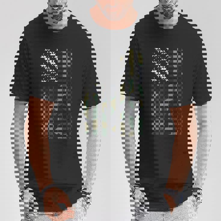 迷彩 アメリカ国旗 Usa 迷彩 メンズ ボーイズ レディース ガールズ キッズ Tシャツ 面白い贈り物