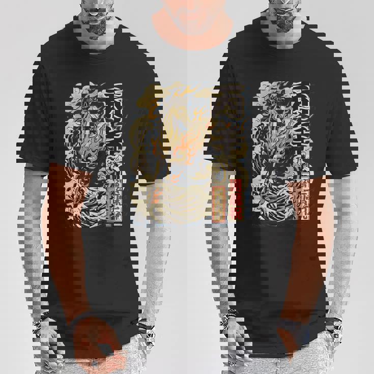 還暦 60歳 丙午 1966年生まれ 火の馬 和柄 波と炎の馬 ヴィンテージ 祝い デザイン 長袖tシャツ Tシャツ 面白い贈り物