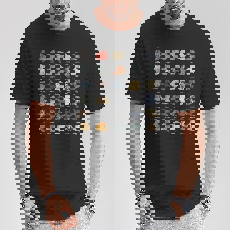 鉱石 宝石 クリスタル ロックコレクション Tシャツ 面白い贈り物