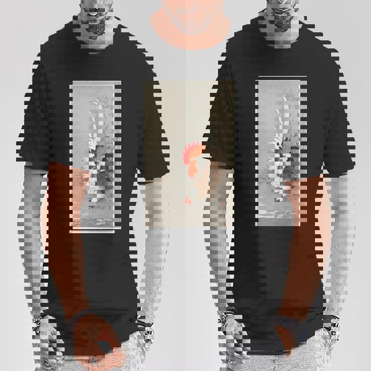 雄鶏と鶏 1900 大原興村 和農場生活 長袖tシャツ Tシャツ 面白い贈り物