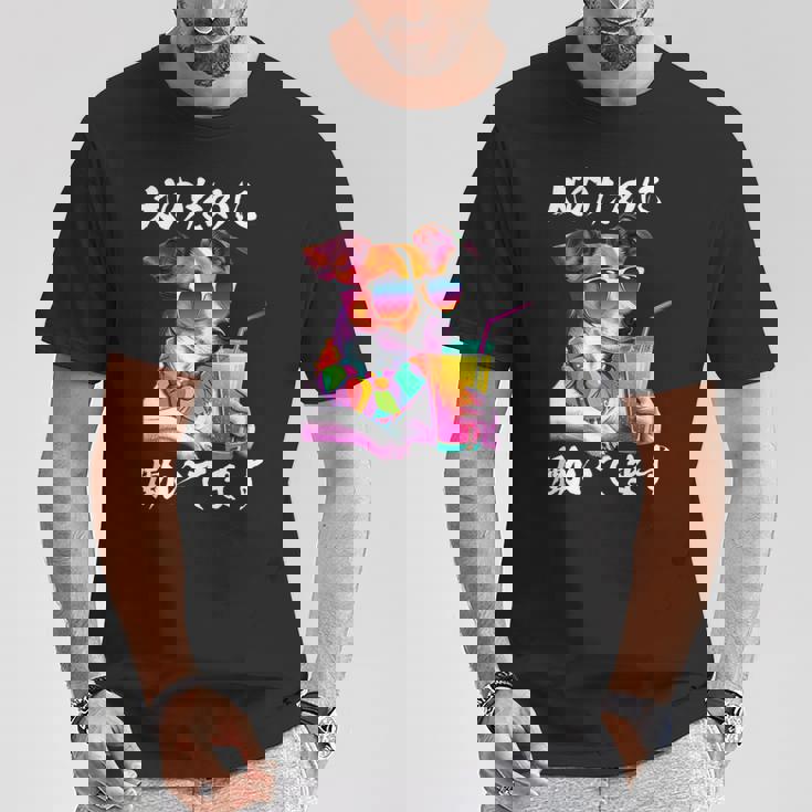 面白いtシャツ ジャックラッセルテリア イヌ わんこ メンズ 犬好き グッズ おもしろ 面白い 服 ネタ 長袖tシャツ Tシャツ 面白い贈り物