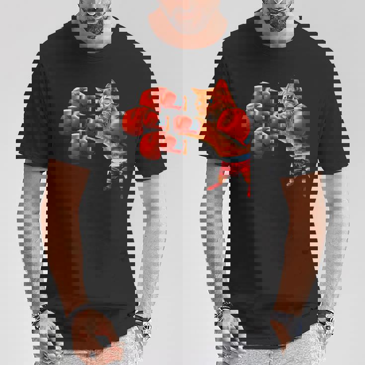 面白いtシャツ 猫 ネコ ボクシング メンズ 猫好き グッズ おもしろ 面白い 服 ネタ にゃんこ 猫の下僕 Tシャツ 面白い贈り物