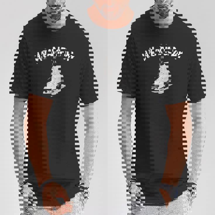 面白いアイススケートアート メンズ レディース スケーター フィギュアスケート Tシャツ 面白い贈り物