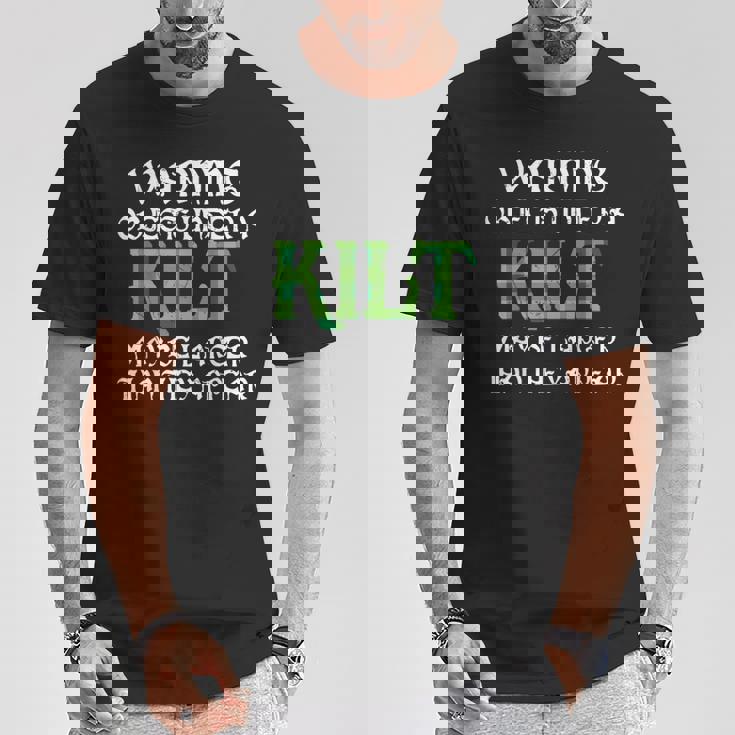 メンズ 面白いタータンスカート キルトの言葉 男性用 Tシャツ 面白い贈り物