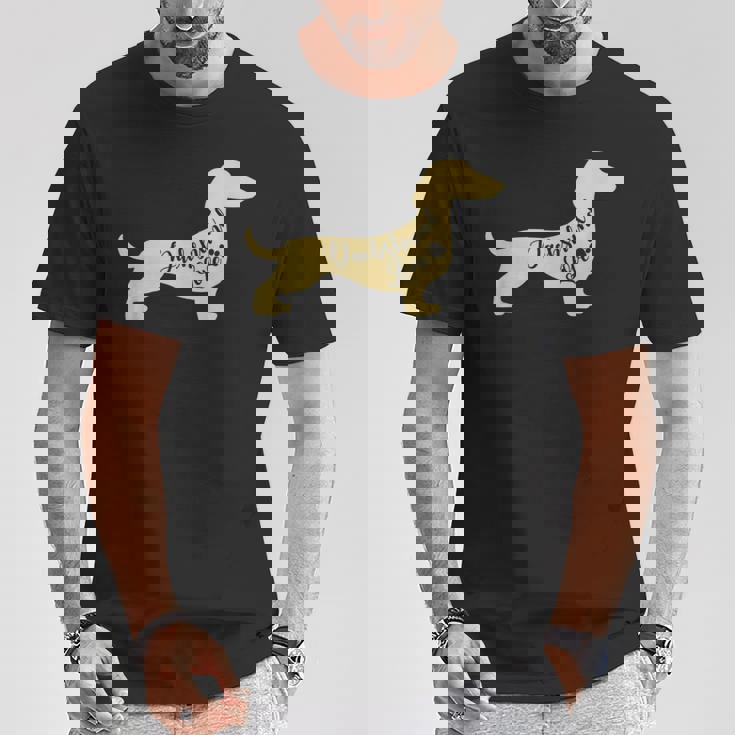 面白いダックスフント犬のデザイン ペット愛好家の足 Tシャツ 面白い贈り物
