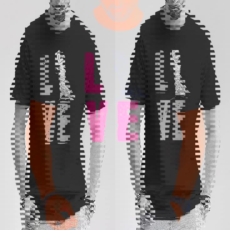 面白い鳥の恋人の贈り物-タイハクオウム Tシャツ 面白い贈り物