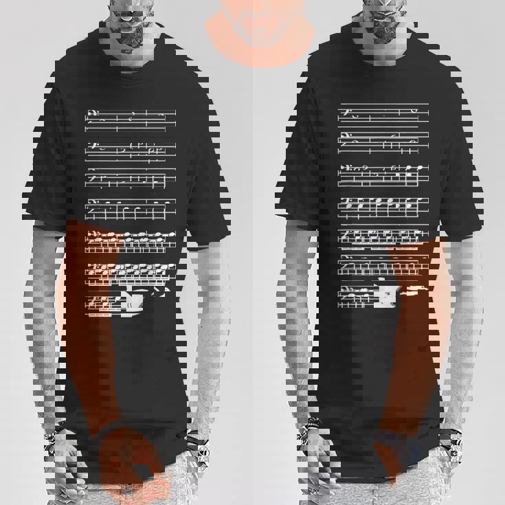 音楽好き サメ 鮫 バス記号 メロディー フレーズ ミュージシャン 音楽ファン 映画ファン おもしろ デザイン Tシャツ 面白い贈り物