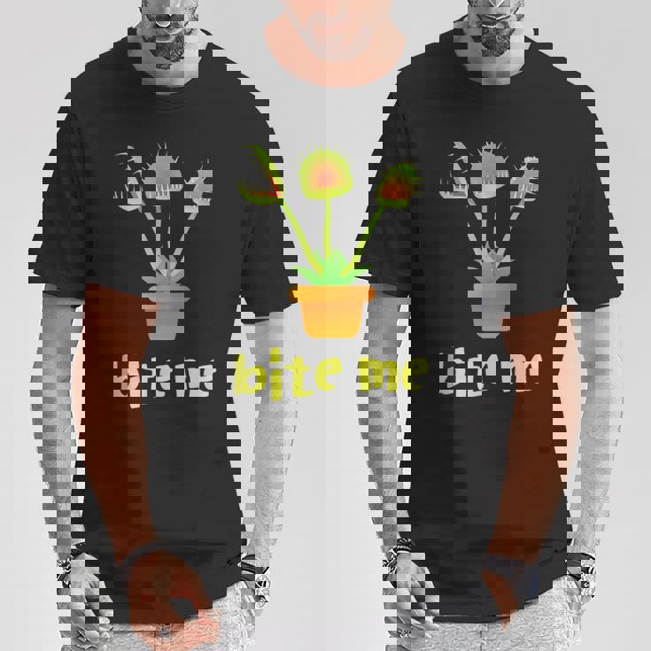 食虫植物 ハエ取り 庭師向けギフトシャツ Tシャツ 面白い贈り物