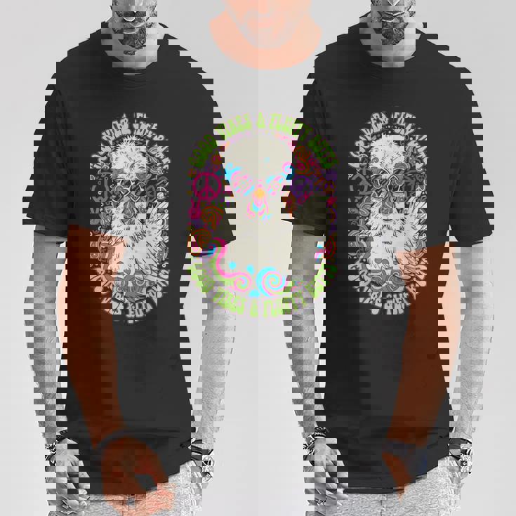 鶏好き ふわふわ お尻 バイブ 動物 ユーモア Tシャツ 面白い贈り物