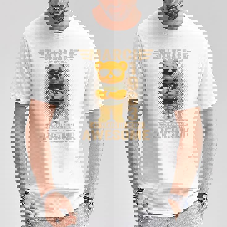 43歳 1983年3月 テディベア 43歳 誕生日 男性 女性 Tシャツ 面白い贈り物