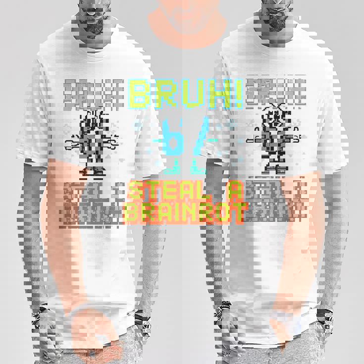 67 Bruhteal A Brainrot Meme 6 7 男の子 女の子 キッズ ユース Tシャツ 面白い贈り物