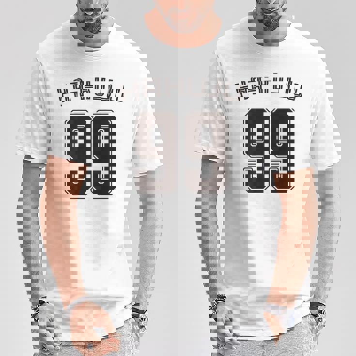 99 歳 白寿 祝い 99歳 99才 お祝い 男性 女性 白寿祝い 父 母 はくじゅ 背番号 バックプリント Tシャツ 面白い贈り物