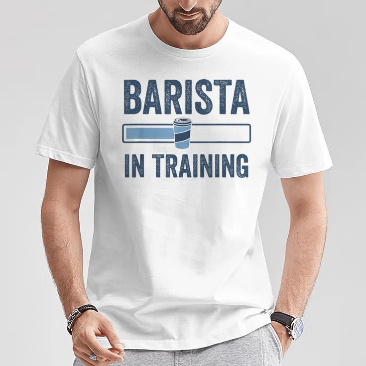 Barista In Training Baristas Cafetera Espresso Camiseta unisex Regalos divertidos