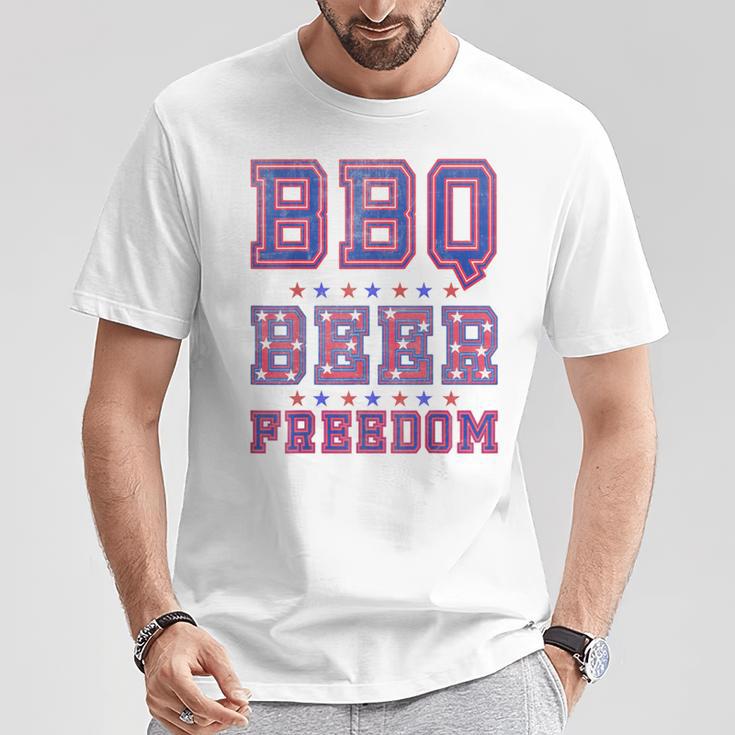 Bbq Beer Freedom シャツ ビンテージ Tシャツ 面白い贈り物