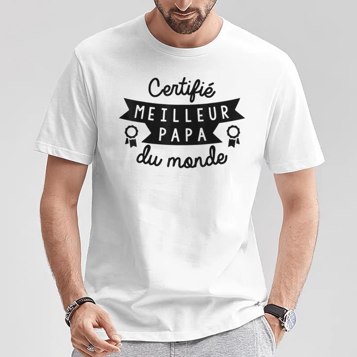 Certifia Mejor Papa Del Mundo Regalo Fete Peras Camiseta unisex Regalos divertidos