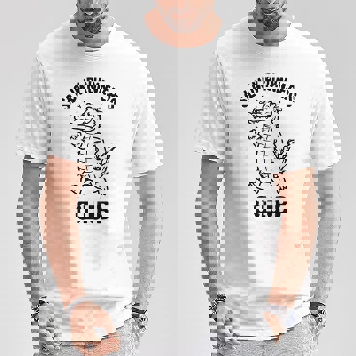 Crocodilelow Runners Club おもしろランニングマスコット 長袖tシャツ Tシャツ 面白い贈り物