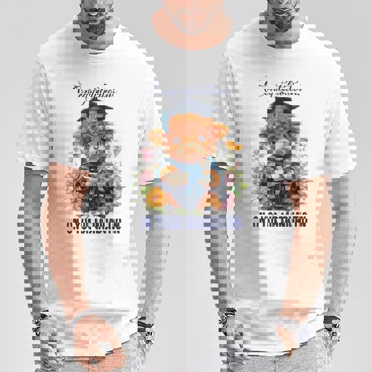 Cute Graduation Highland Cow Holding DiplomaShirt T-Shirt Unique Gifts Cute Graduation Highland Cow Holding DiplomaShirt T-Shirt Unique Gifts