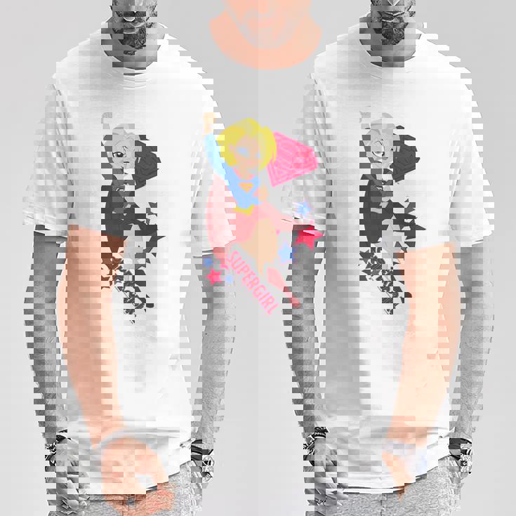 Dcスーパーヒーローガールズスーパーガールスターズ Tシャツ 面白い贈り物