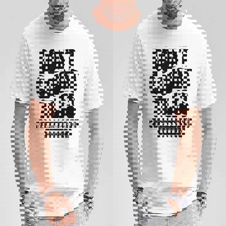 Don't Count Tiles タイルゲーム 麻雀選手 フォールド引退 Tシャツ 面白い贈り物