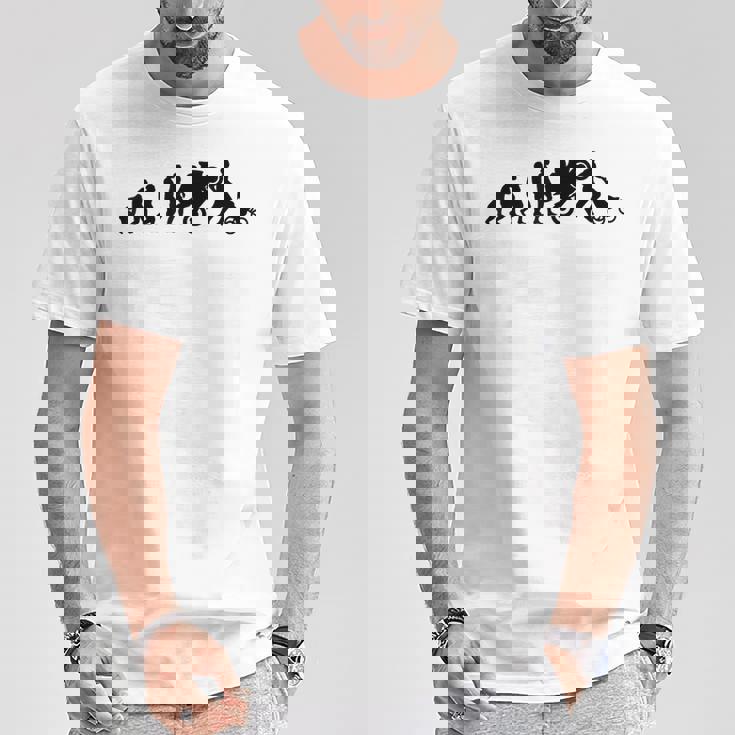 Evoluzione Biker Divertente Papà Motociclista Motociclista Maglietta Regalos divertidos