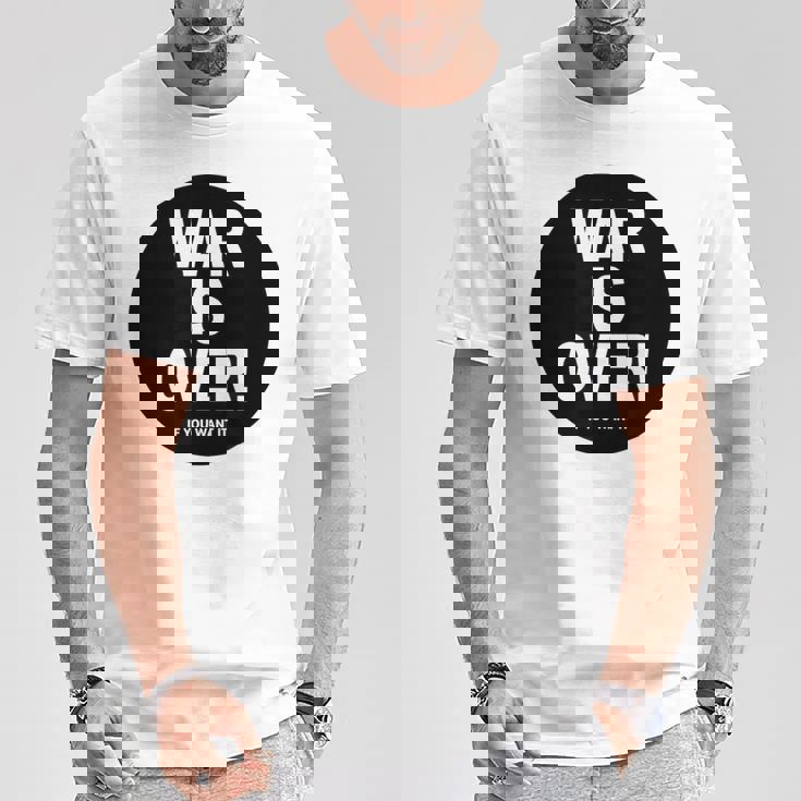 Exclusive War Is Over If You Want It 限定版 Tシャツ 面白い贈り物