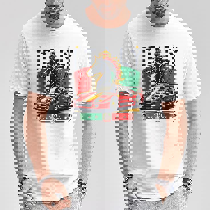 F40 イタリア スー 黒馬 Tシャツ 面白い贈り物