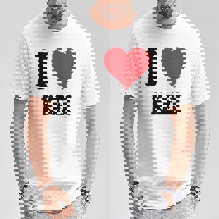 I Heart Keiファーストネーム I Love パーソナライズ Tシャツ 面白い贈り物