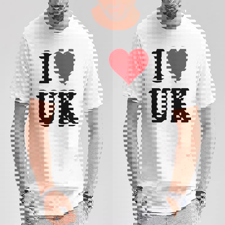 I Heart Uk Initials I Love UK First And Last Name U K 長袖tシャツ Tシャツ 面白い贈り物