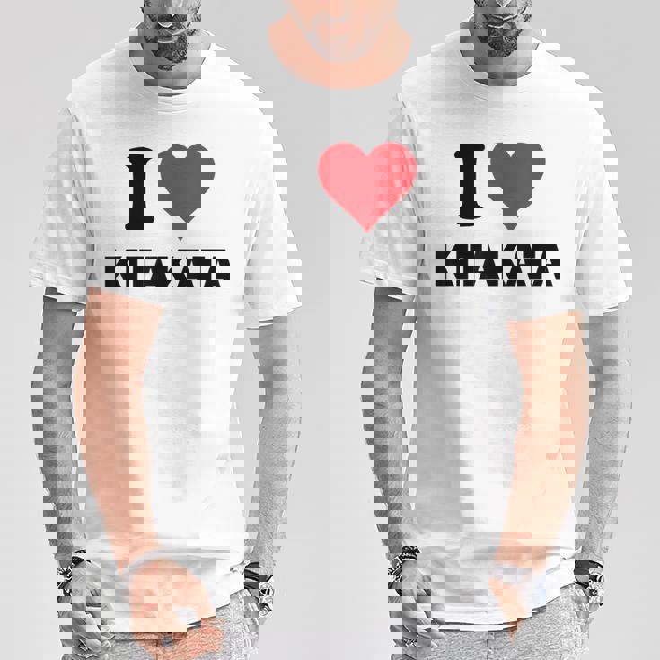 I Heart 喜多方 Japan Love 日本のお土産品 Tシャツ 面白い贈り物