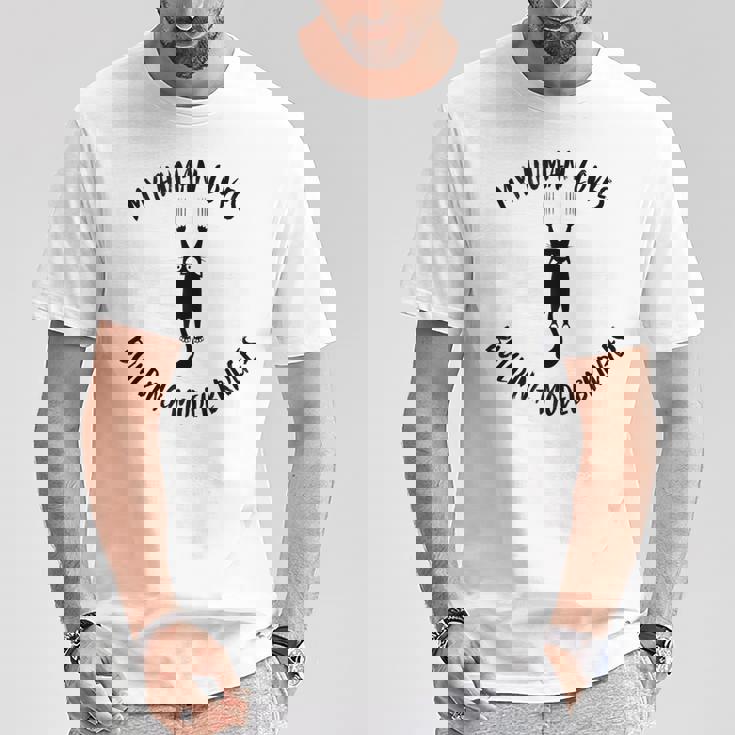 My Human Loves Building Model Bridges Cat Parent Hobby Tank Top T-Shirt Unique Gifts