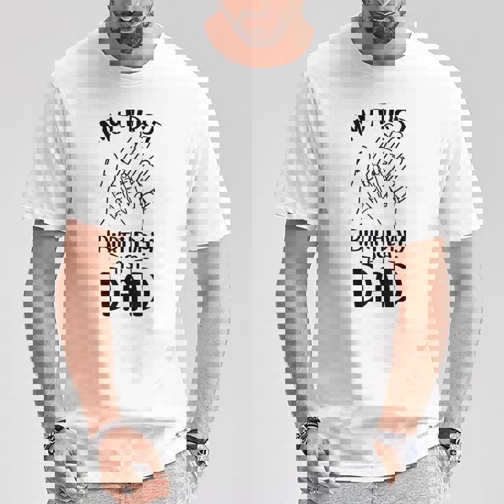 Il Mio Primo Compleanno Da Papà Dice Umorismo Incinta Gravidanza Maglietta Regalos divertidos