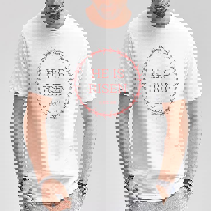 He Is Risen – イエス・キリストの復活イースター聖書の一節 Tシャツ 面白い贈り物