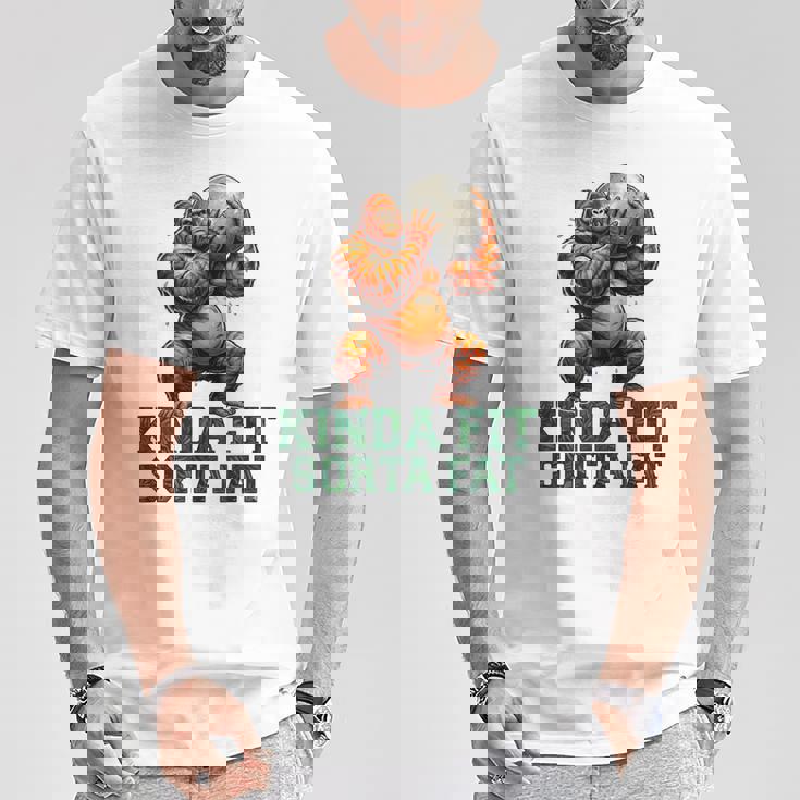 Kinda Fitorta Fat Gorilla ヘビーウェイトリフティング 面白いジム Tシャツ 面白い贈り物