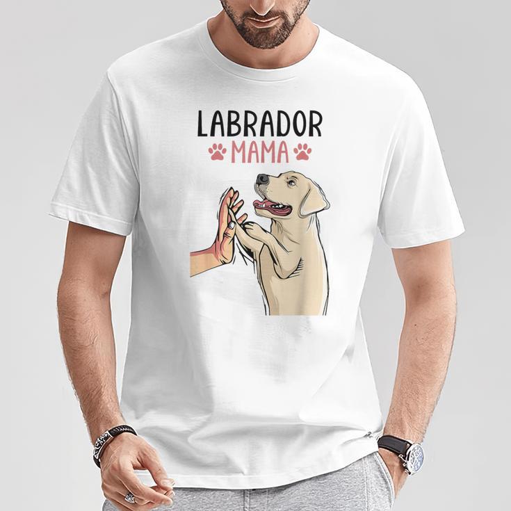 Labrador Mama Cani Donne Festa Della Mamma Donne Maglietta Regalos divertidos