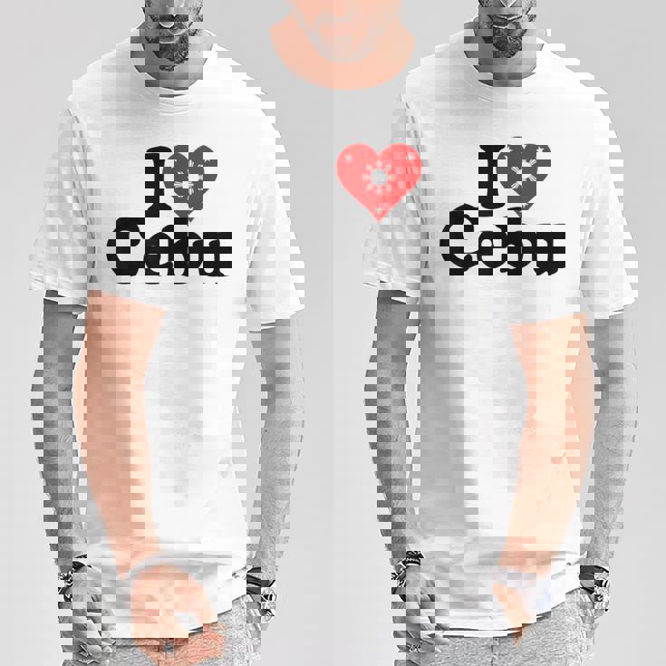 I Love Heart Cebu フィリピン諸島 Tシャツ 面白い贈り物