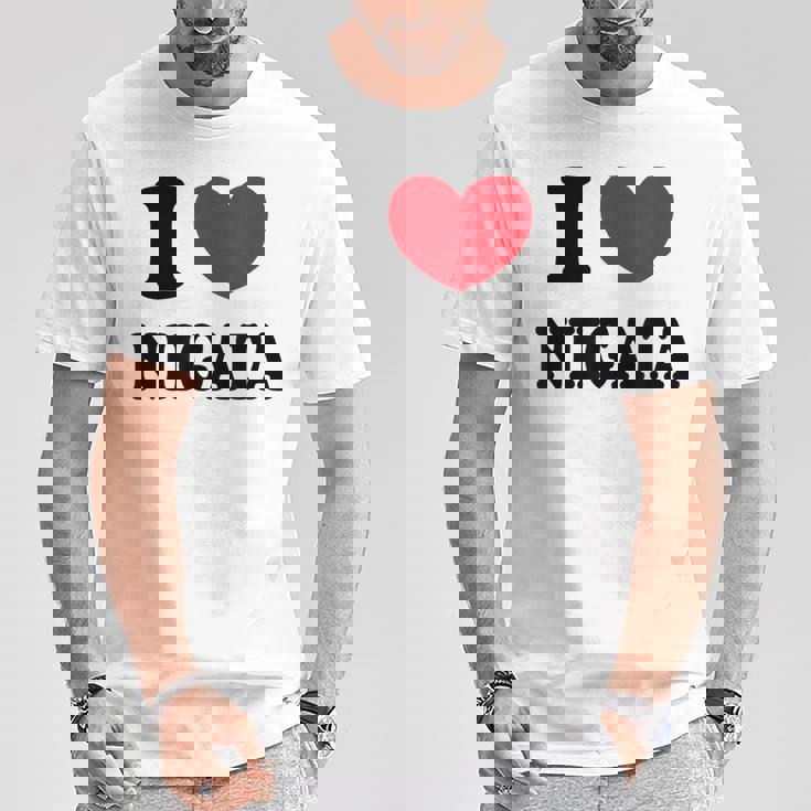 I Love Niigata 新潟大好き Tシャツ 面白い贈り物