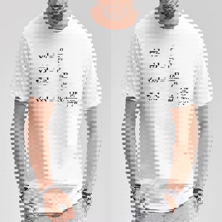 Maxwell 電磁気学・物理・科学の方程式 Tシャツ 面白い贈り物