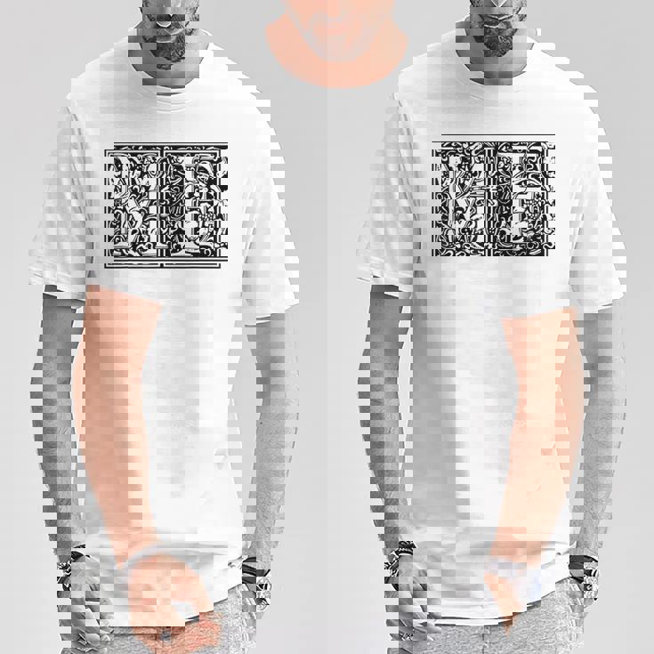 Mf イニシャルm F 名前 姓 オノマスティクス オノマトジー Tシャツ 面白い贈り物