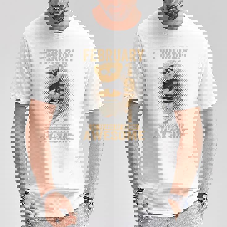 On Back 1971年2月 55歳の誕生日 55歳 テディベア Tシャツ 面白い贈り物