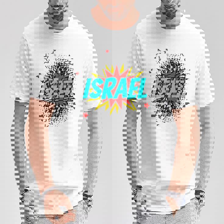 Personalized Name Comic Pop Art Superhero Israel Tank Top T-Shirt Unique Gifts