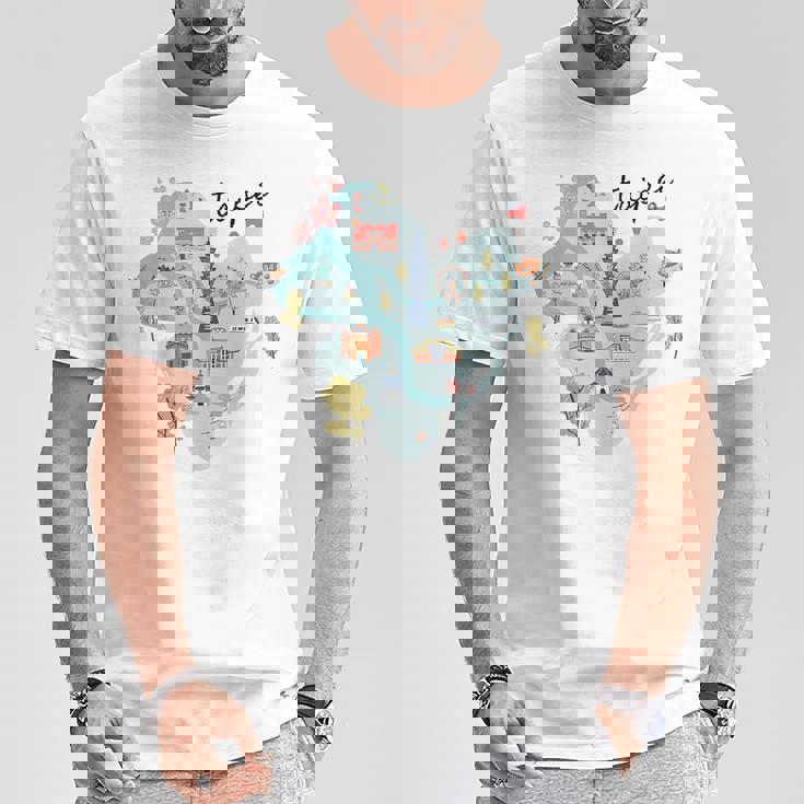 Travel Around Asia 台湾 台北地図 バケーション お土産 Tシャツ 面白い贈り物