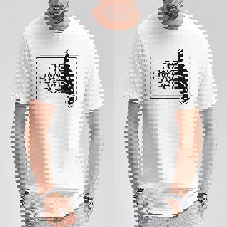 【バックプリント・背中側】ザ・ホース・フェイス The Horse Face 午年 馬 2026 パロディ Tシャツ 面白い贈り物