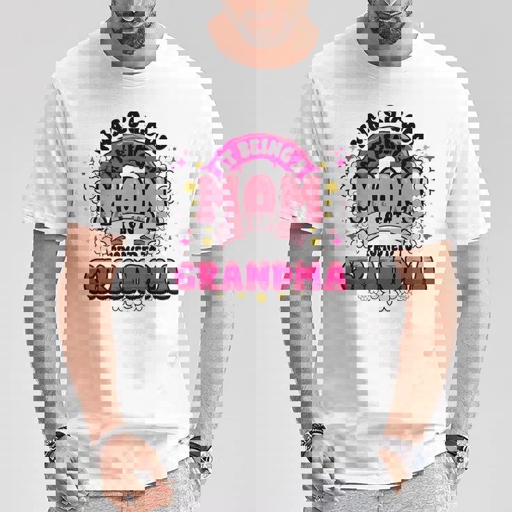 お母さんはおばあちゃんに昇進しました新しいおばあちゃんママ面白い母の日 Tシャツ 面白い贈り物