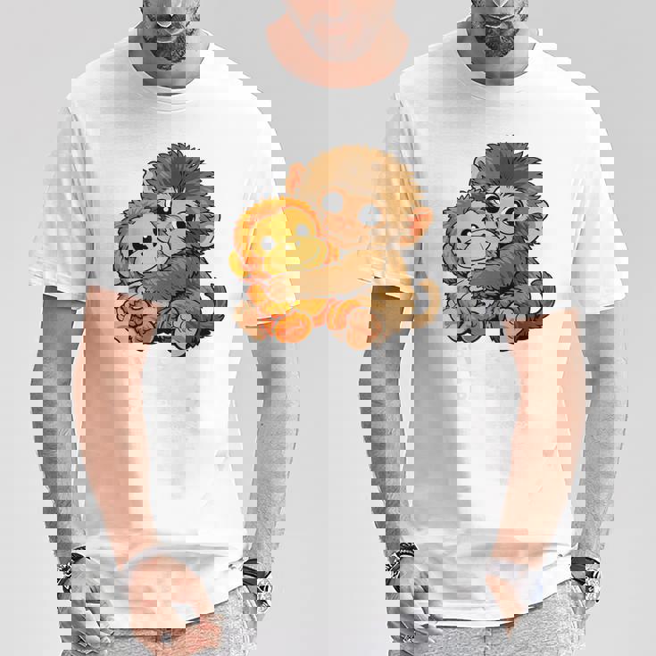 かわいいパンチ君 抱っこぬいぐるみ 赤ちゃん マカク モンキー パンチ Tシャツ 面白い贈り物