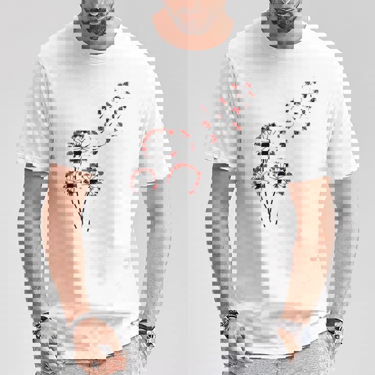 てんとう虫愛好家のためのフラワータンポポてんとう虫シャツ Tシャツ 面白い贈り物