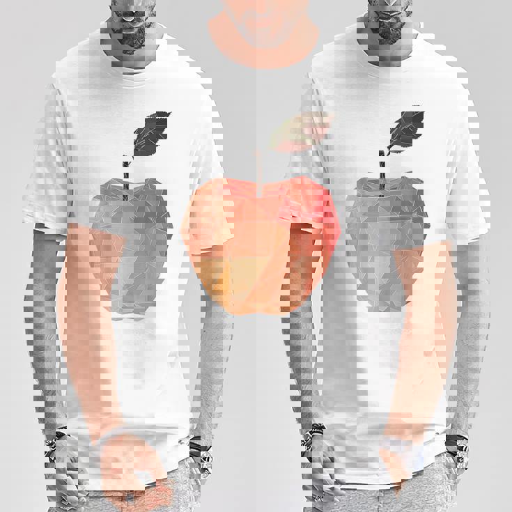 りんご フルーツ モチーフ アート りんご Tシャツ 面白い贈り物