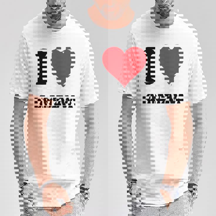 アイハート 金沢 日本大好き 日本土産 Tシャツ 面白い贈り物