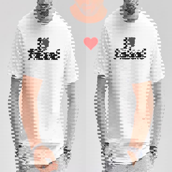 アイラブハートフィンランド Tシャツ 面白い贈り物