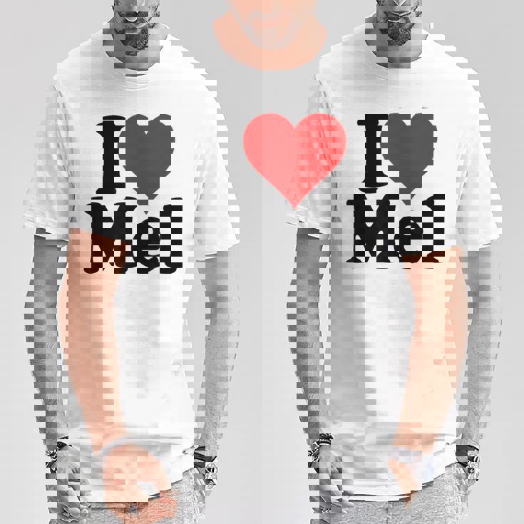 アイ・ラブ・ハート・メル・メルビン・メラニー・メリンダ・メリッサ・メロディ Tシャツ 面白い贈り物