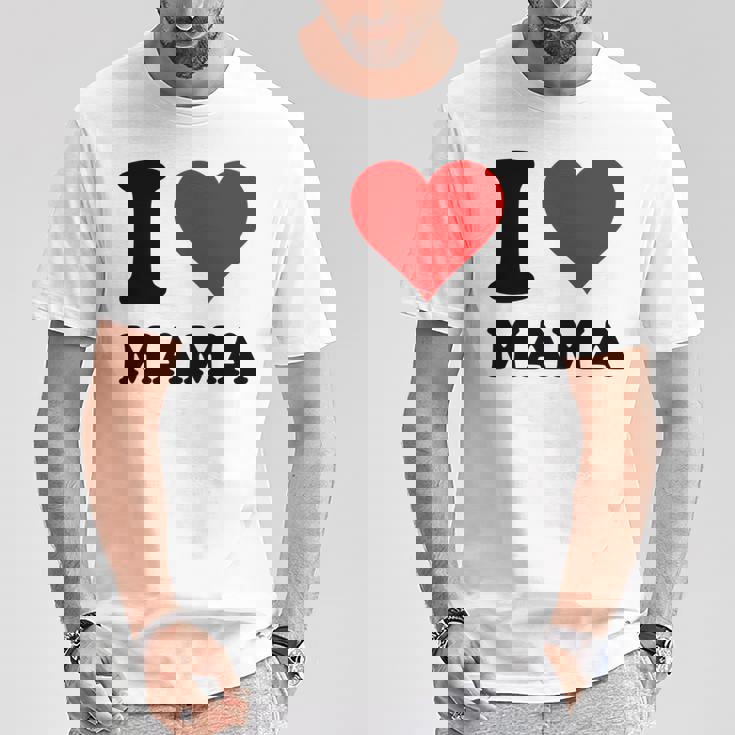 アイ・ラヴ・ママ 長袖tシャツ Tシャツ 面白い贈り物